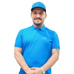 لباسکار تیشرت یقه دار جودن فیروزه ای