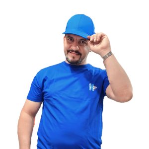 لباسکار.تیشرت یقه گرد آبی