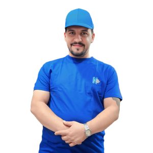 لباسکار.تیشرت یقه گرد آبی